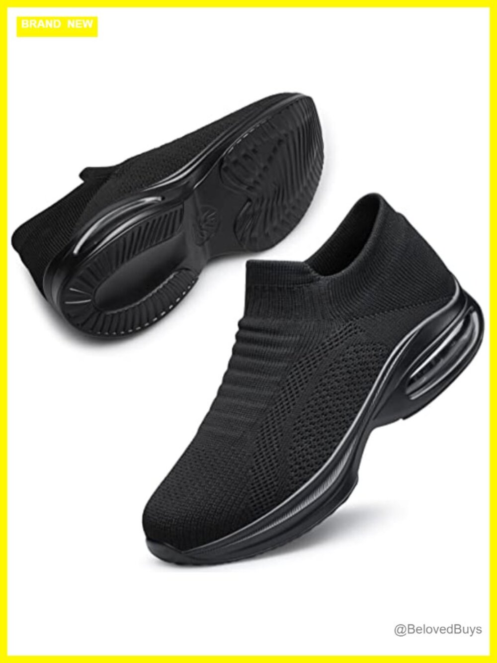 Slip On Sock Sneakers Air Cushion Mesh Nursing Walking Shoes